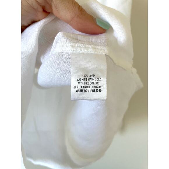 UNTUCKit Linen Cotton Button Down Long Sleeve Shirt White Size 16 Plus NEW - Picture 7 of 9